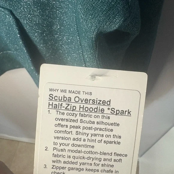 Lululemon Storm Teal Silver Sparkle Scuba - Picture 7 of 9